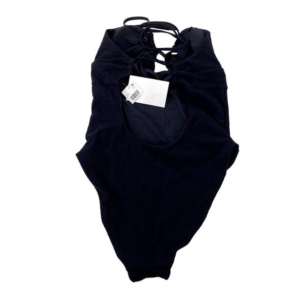 BECCA Pucker Up Cutout Ribbed One Piece Swimsuit Swimwear - Picture 5 of 7